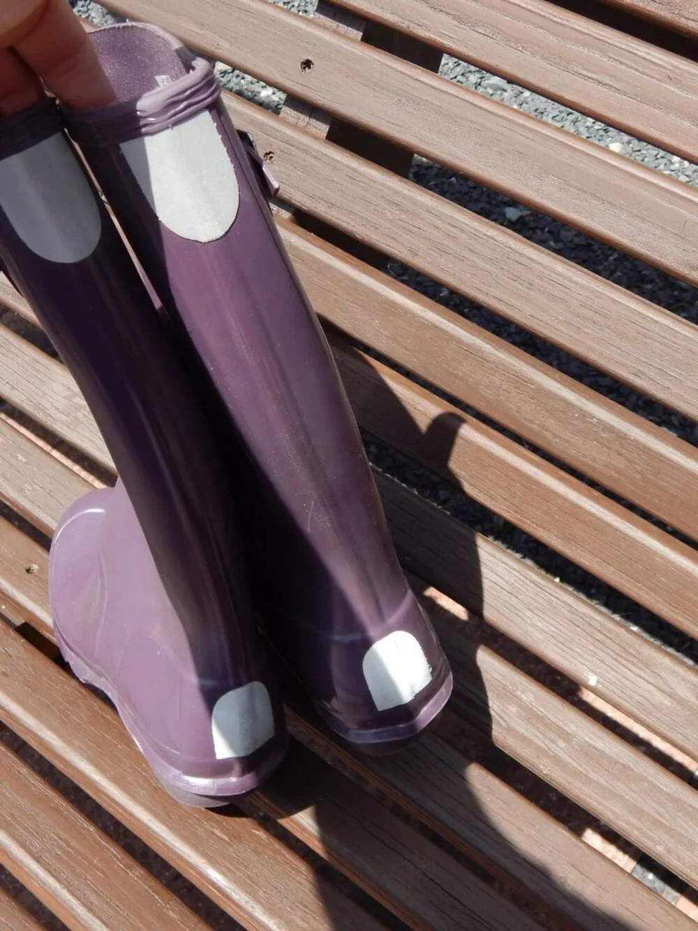 Hunter Original Kids Gloss Rain Boots Purple Waterproof JFT6000RGL Size 4B/5G